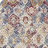 4' X 6' Navy Blue Damask Power Loom Distressed Area Rug